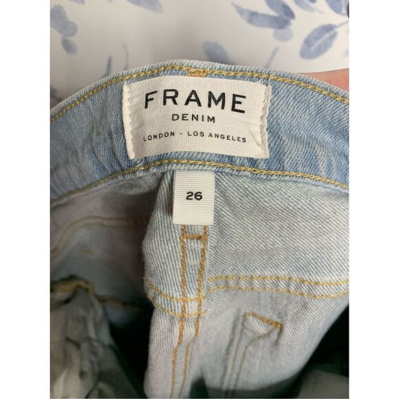 Frame Le Garcon Distressed Cropped Mid Rise Skinny Jeans Size 26 - Picture 9 of 9